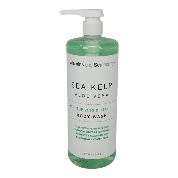 Vitamins And Sea Beauty Sea Kelp Aloe Vera Body Wash Moisturizing Healing 33.8oz - Picture 6 of 6